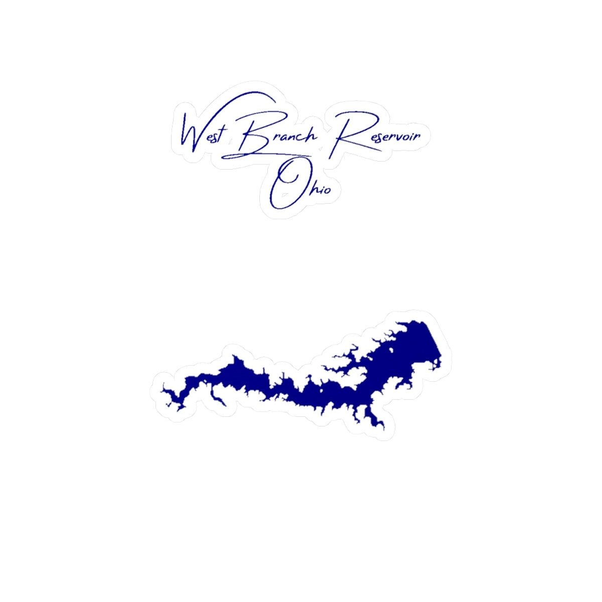 Ohio  West  Branch  Reservoir  Vinyl  Decal  other  position  view  from  front  4  x  6.webp