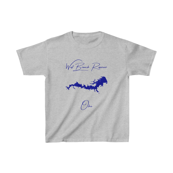 Ohio  West  Branch  Reservoir  Youth  T-shirt  front  position  view  from  front  sport  grey.webp