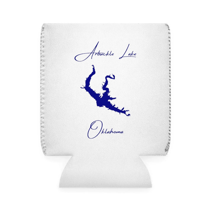 Oklahoma  Arbuckle  Lake  Can  Koozie  front  position  view  from  front-1  white.webp