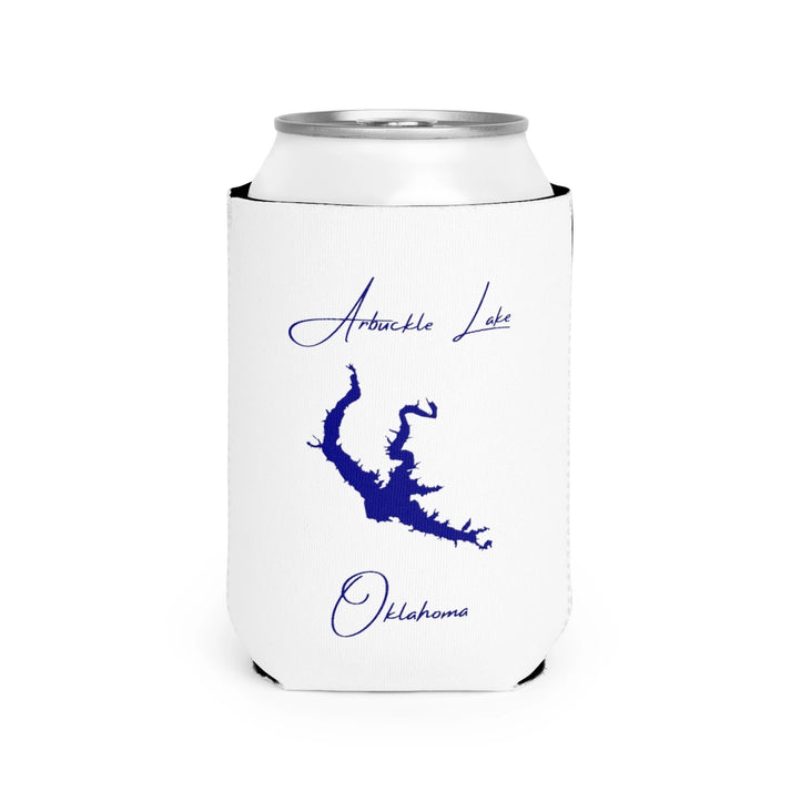 Oklahoma  Arbuckle  Lake  Can  Koozie  front  position  view  from  front-2  white.webp