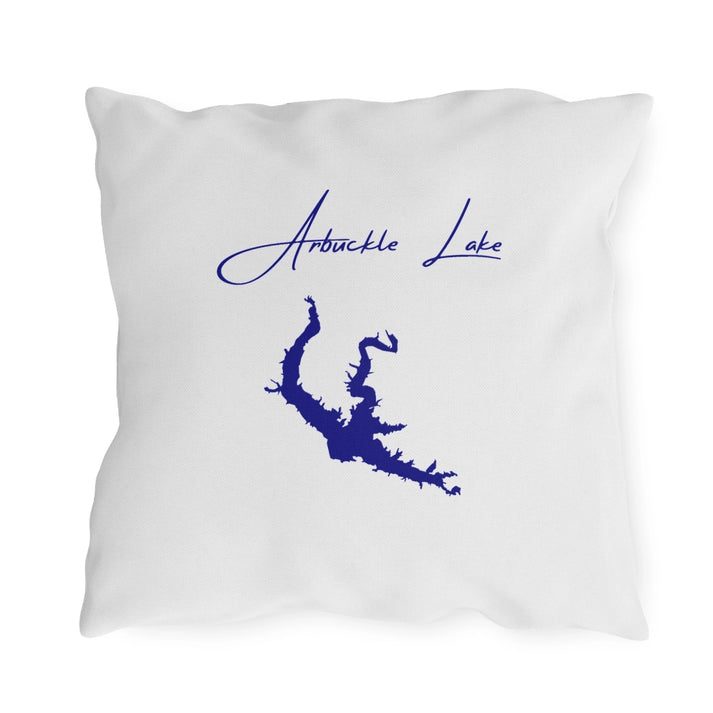 Oklahoma  Arbuckle  Lake  Outdoor  Pillow  back  position  view  from  back  18  x  18.webp