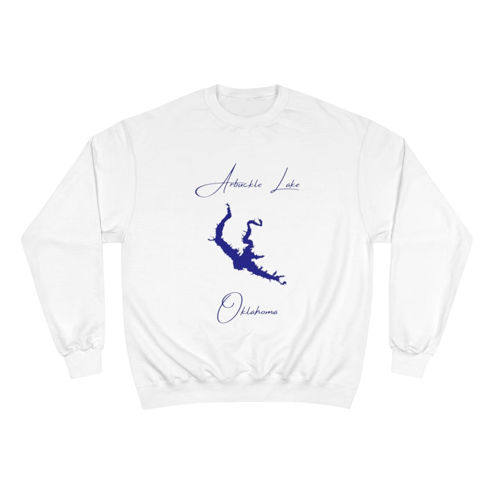 Oklahoma  Arbuckle  Lake  Sweatshirt  front  position  view  from  front  white.webp