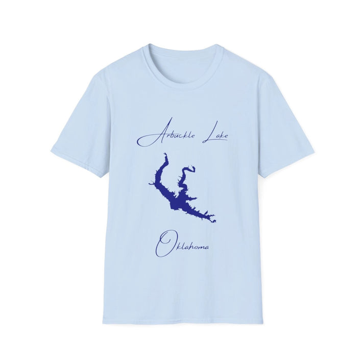Oklahoma  Arbuckle  Lake  T-shirt  front  position  view  from  front  light  blue.webp