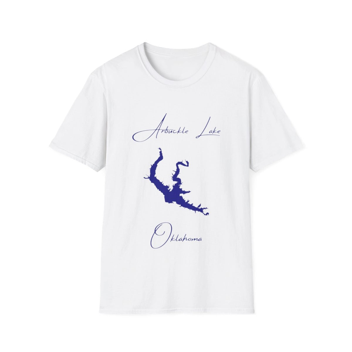 Oklahoma  Arbuckle  Lake  T-shirt  front  position  view  from  front  white.webp