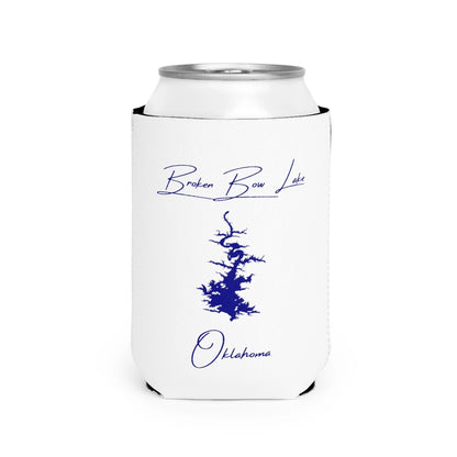 Oklahoma  Broken  Bow  Lake  Can  Koozie  front  position  view  from  front-2  white.webp