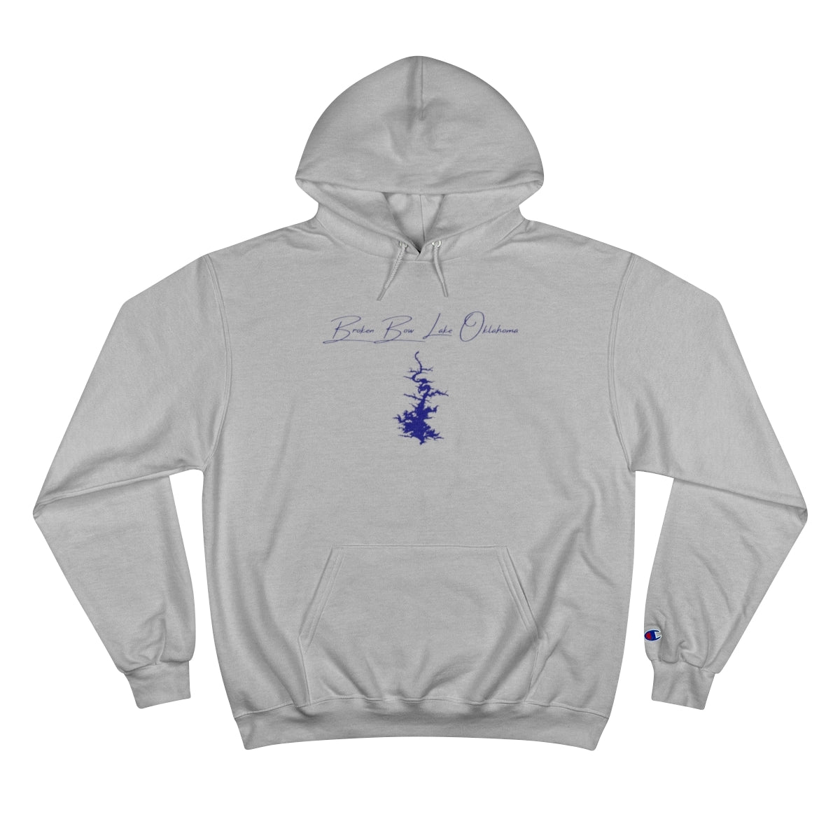 Oklahoma  Broken  Bow  Lake  Hoodie  front  position  view  from  front  light  steel.webp