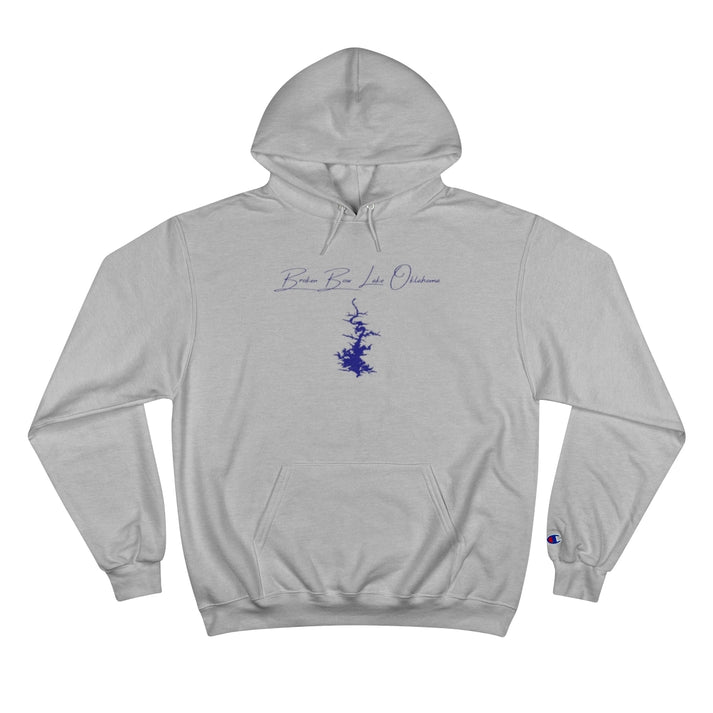 Oklahoma  Broken  Bow  Lake  Hoodie  front  position  view  from  front  light  steel.webp