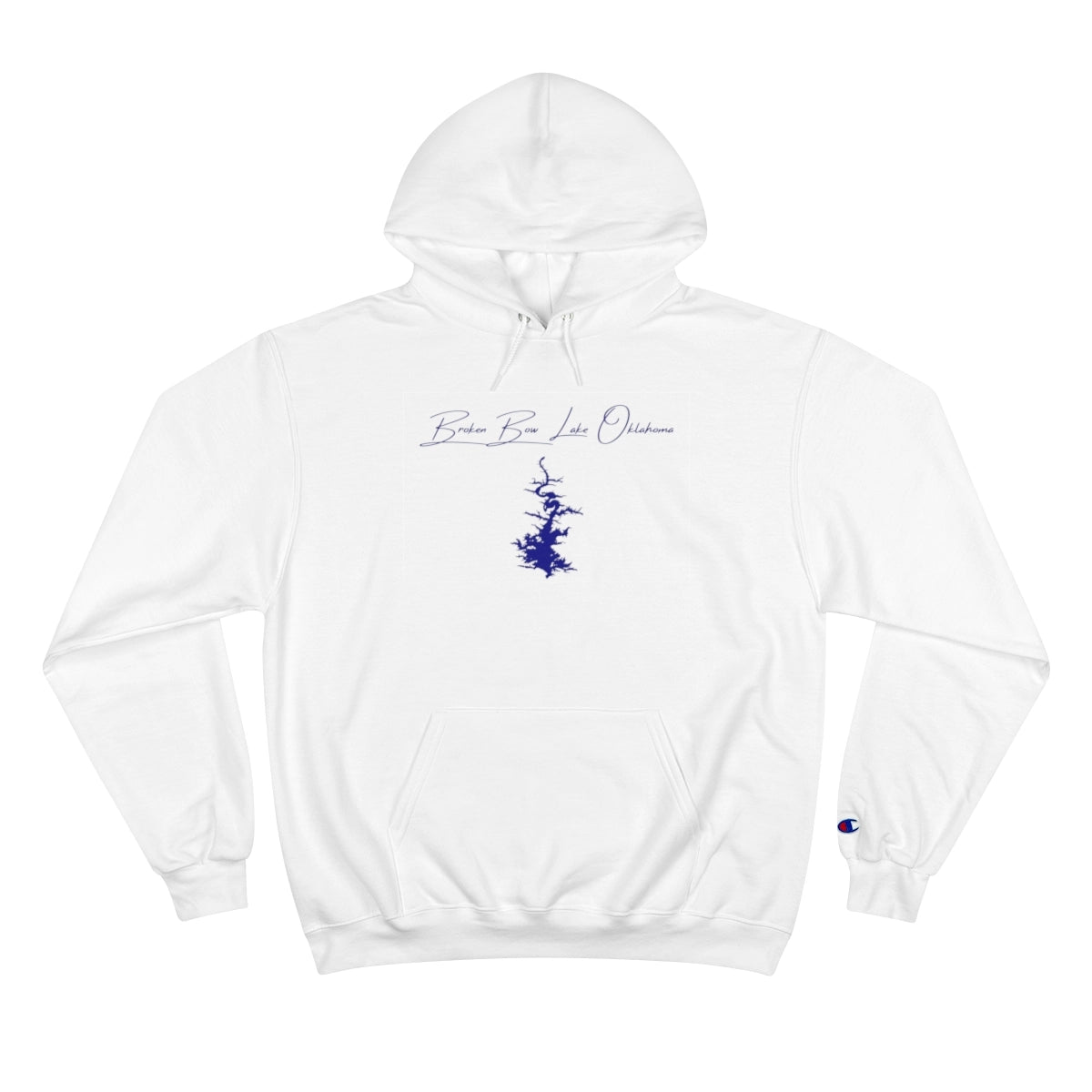 Oklahoma  Broken  Bow  Lake  Hoodie  front  position  view  from  front  white.webp