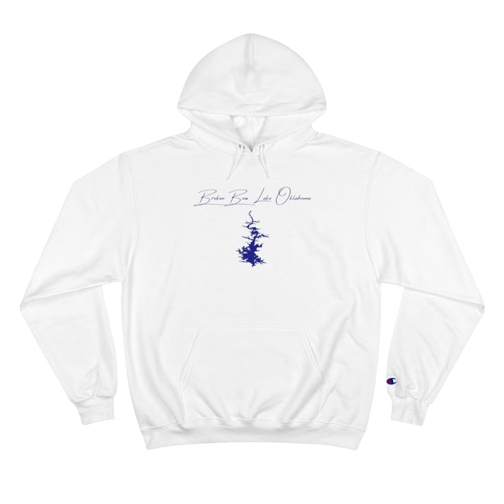 Oklahoma  Broken  Bow  Lake  Hoodie  front  position  view  from  front  white.webp