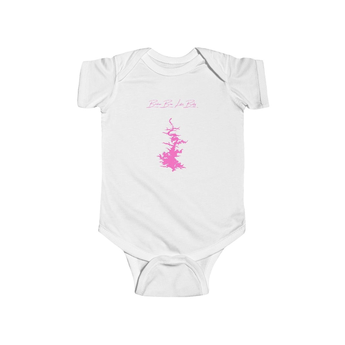 Oklahoma  Broken  Bow  Lake  Onesie  front  position  view  from  front  white.webp