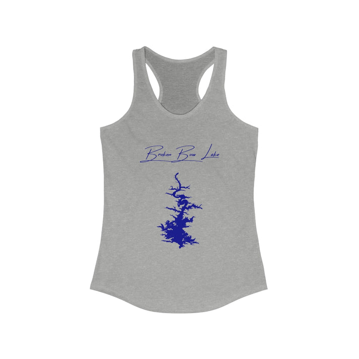 Oklahoma  Broken  Bow  Lake  Racerback-Tank  front  position  view  from  front  heather  grey.webp