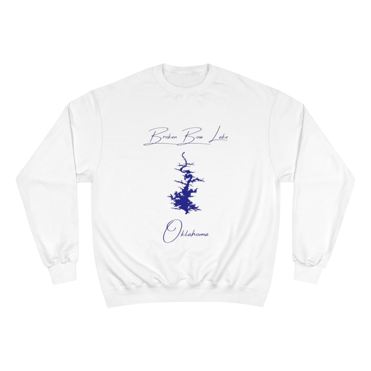 Oklahoma  Broken  Bow  Lake  Sweatshirt  front  position  view  from  front  white.webp