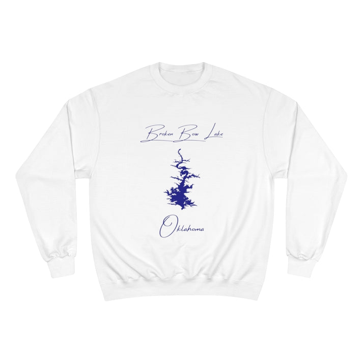 Oklahoma  Broken  Bow  Lake  Sweatshirt  front  position  view  from  front  white.webp