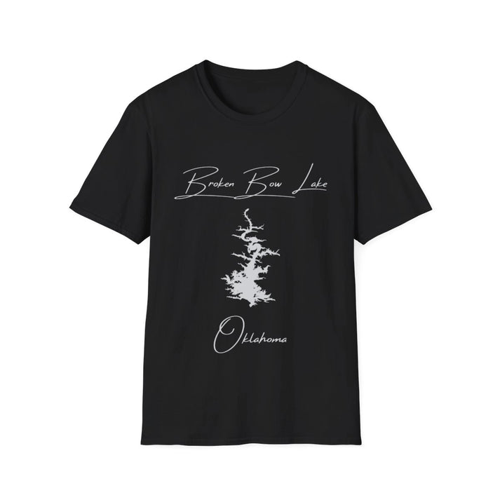 Oklahoma  Broken  Bow  Lake  T-shirt  front  position  view  from  front  black.webp