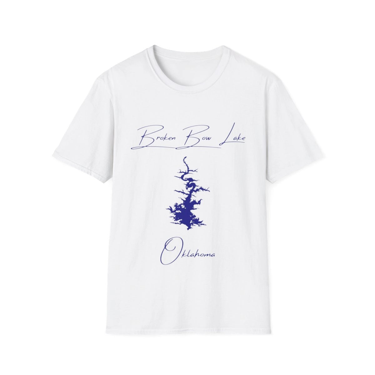 Oklahoma  Broken  Bow  Lake  T-shirt  front  position  view  from  front  white.webp