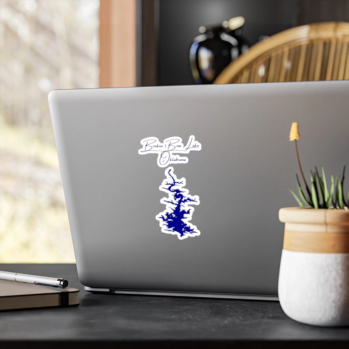 Oklahoma  Broken  Bow  Lake  Vinyl  Decal  other  position  view  from  context-3  4  x  6.webp