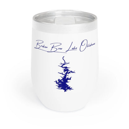 Oklahoma  Broken  Bow  Lake  Wine  Tumbler  front  position  view  from  front  white.webp
