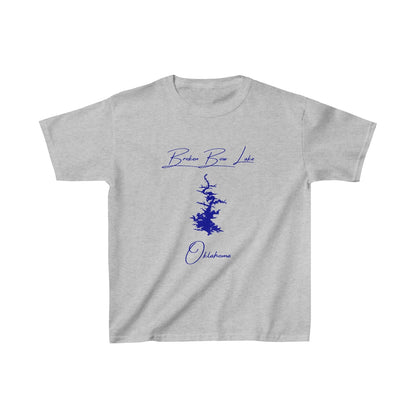 Oklahoma  Broken  Bow  Lake  Youth  T-shirt  front  position  view  from  front  sport  grey.webp