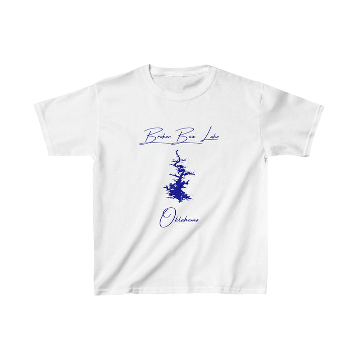 Oklahoma  Broken  Bow  Lake  Youth  T-shirt  front  position  view  from  front  white.webp
