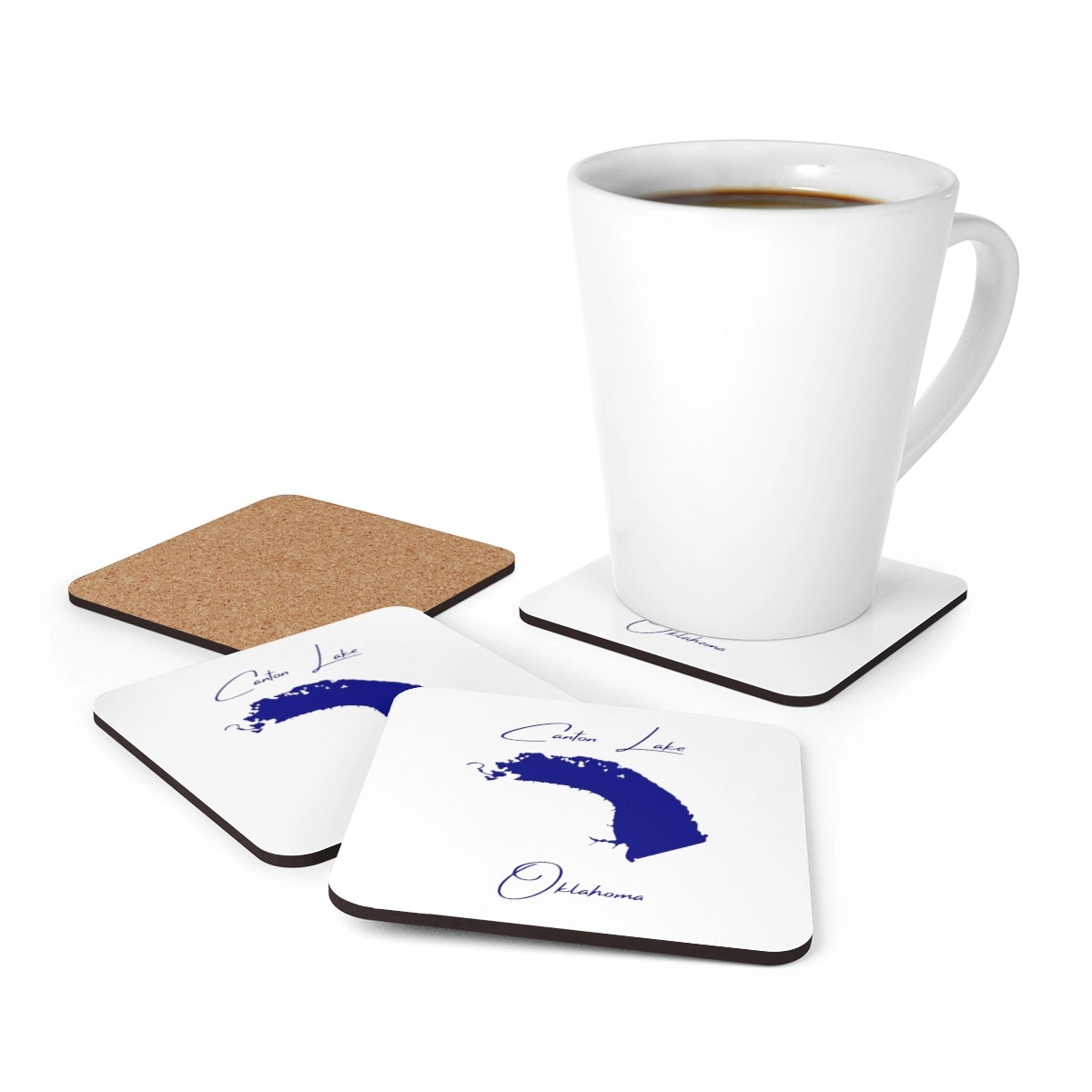 Oklahoma  Canton  Lake  Coaster  Set  front  position  view  from  context-1  3.75  x  3.75.webp