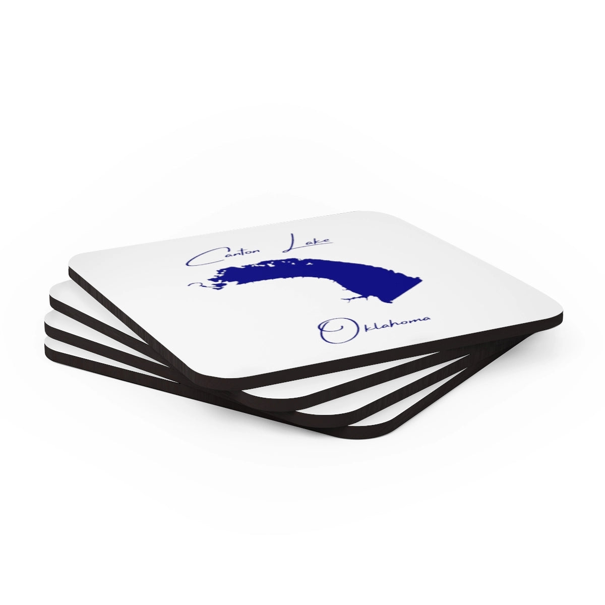 Oklahoma  Canton  Lake  Coaster  Set  front  position  view  from  stacked  3.75  x  3.75.webp