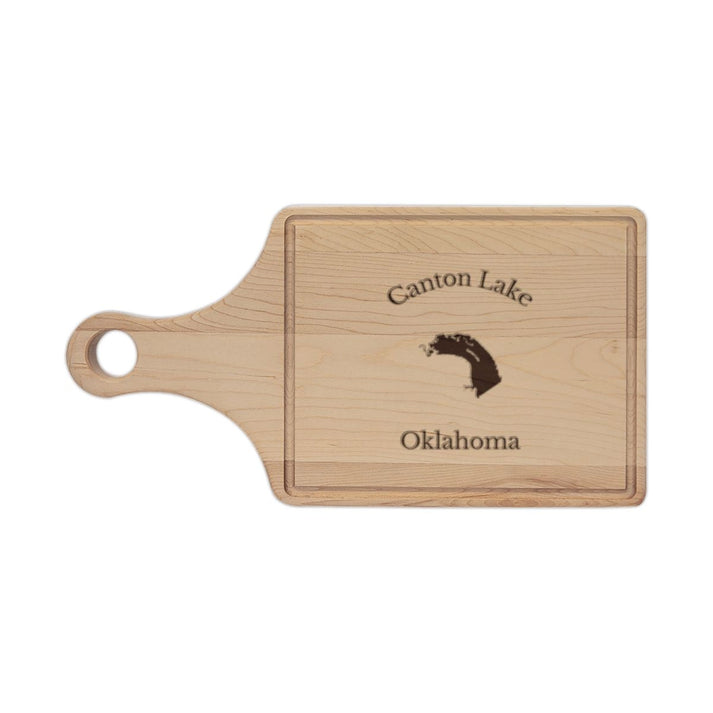 Oklahoma  Canton  Lake  Engraved  Cutting  Board  front  position  view  from  front  maple.webp