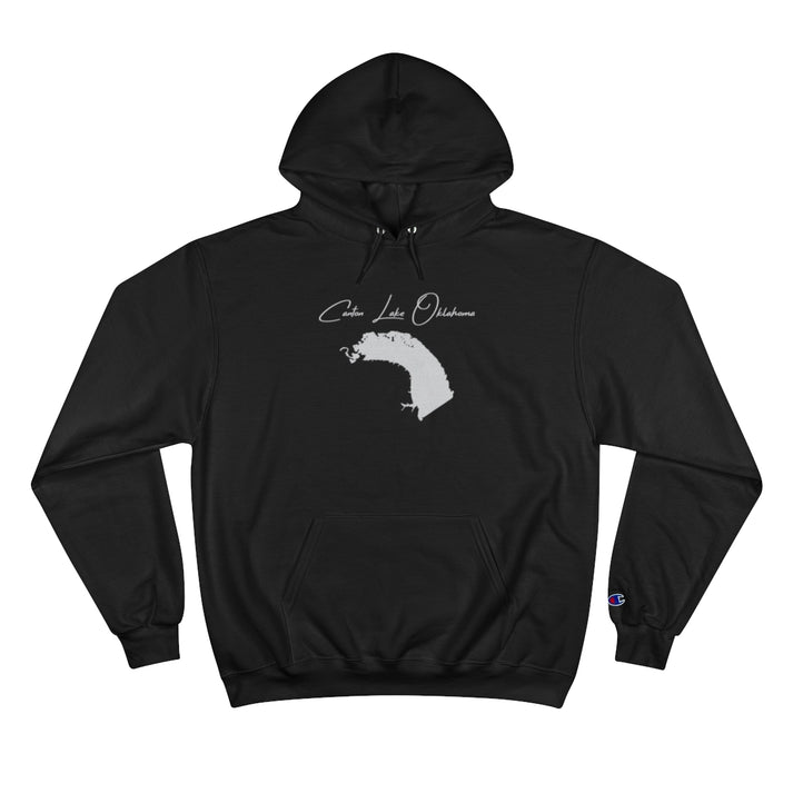 Oklahoma  Canton  Lake  Hoodie  front  position  view  from  front  black.webp