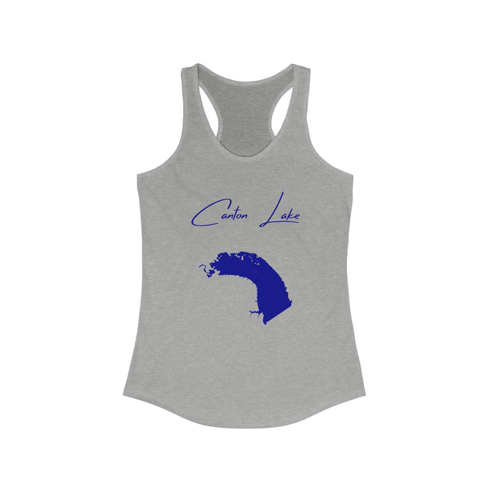 Oklahoma  Canton  Lake  Racerback-Tank  front  position  view  from  front  heather  grey.webp