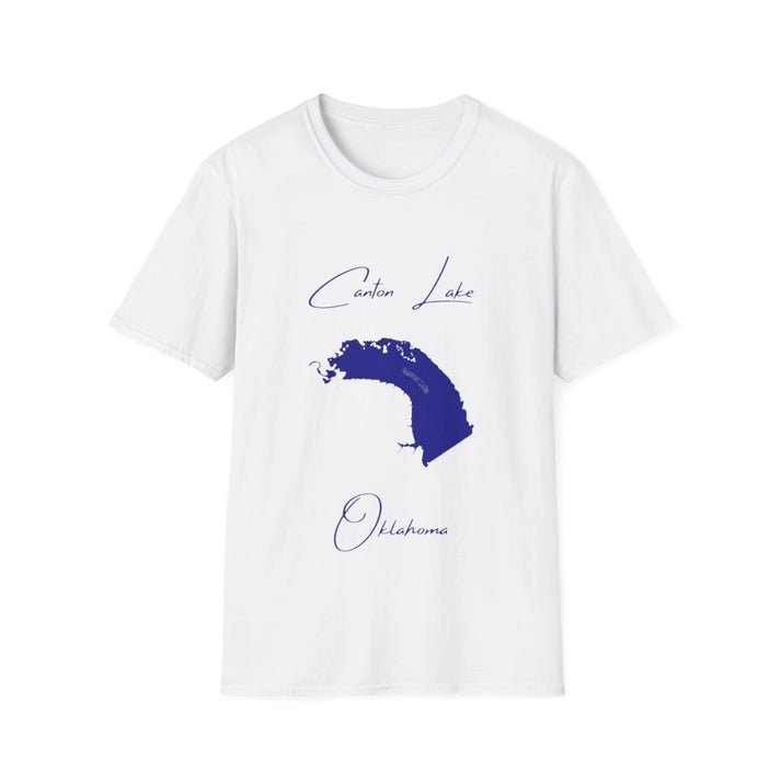 Oklahoma  Canton  Lake  T-shirt  front  position  view  from  front  white.webp