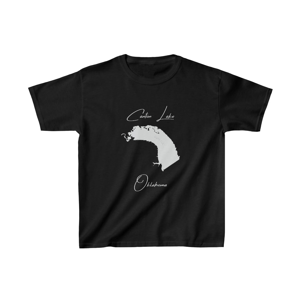 Oklahoma  Canton  Lake  Youth  T-shirt  front  position  view  from  front  black.webp