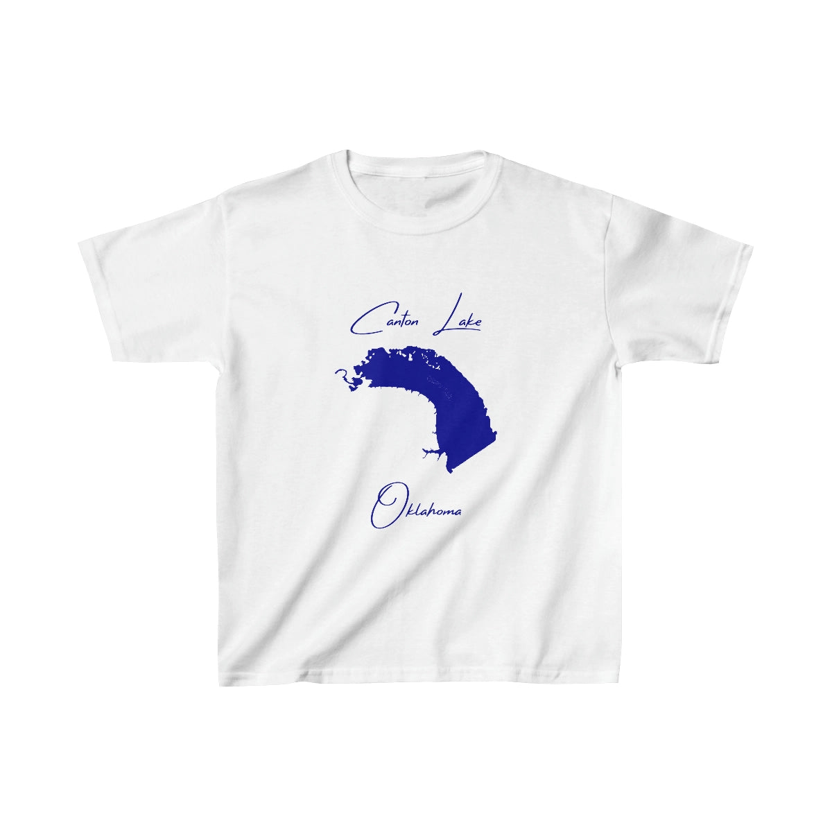 Oklahoma  Canton  Lake  Youth  T-shirt  front  position  view  from  front  white.webp