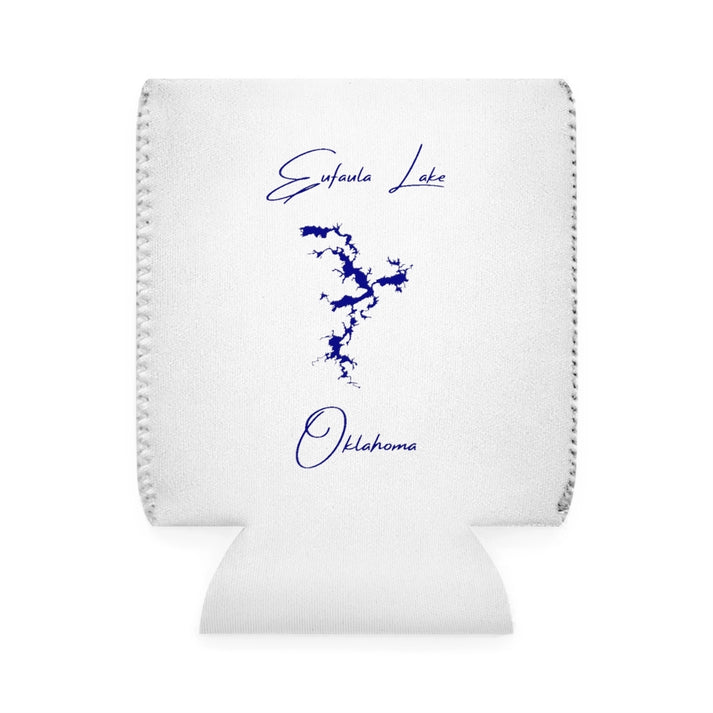 Oklahoma  Eufaula  Lake  Can  Koozie  front  position  view  from  front-1  white.webp