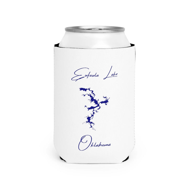 Oklahoma  Eufaula  Lake  Can  Koozie  front  position  view  from  front-2  white.webp