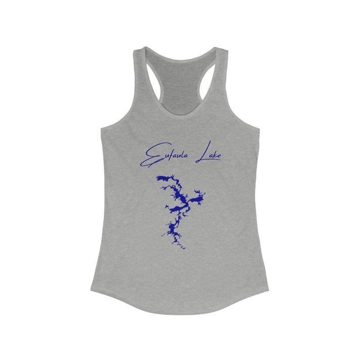 Oklahoma  Eufaula  Lake  Racerback-Tank  front  position  view  from  front  heather  grey.webp