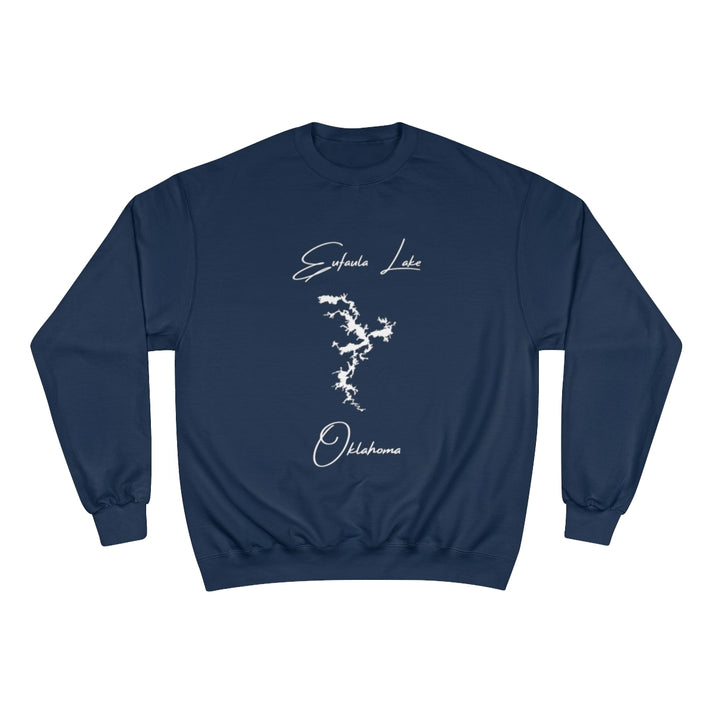 Oklahoma  Eufaula  Lake  Sweatshirt  front  position  view  from  front  navy.webp