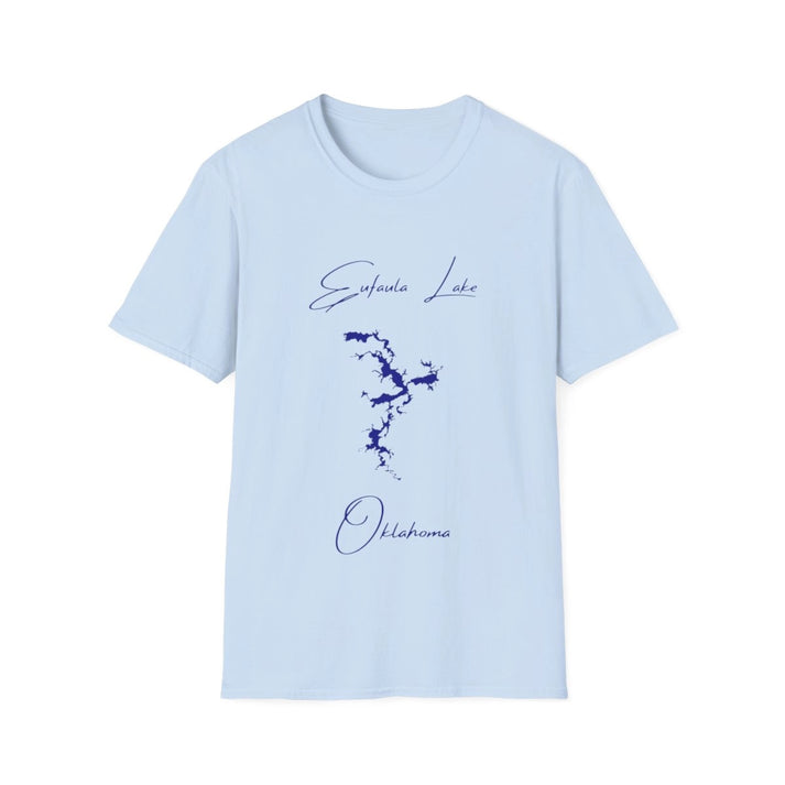 Oklahoma  Eufaula  Lake  T-shirt  front  position  view  from  front  light  blue.webp