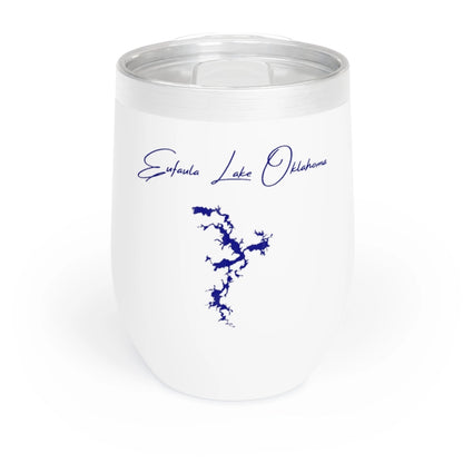 Oklahoma  Eufaula  Lake  Wine  Tumbler  front  position  view  from  front  white.webp