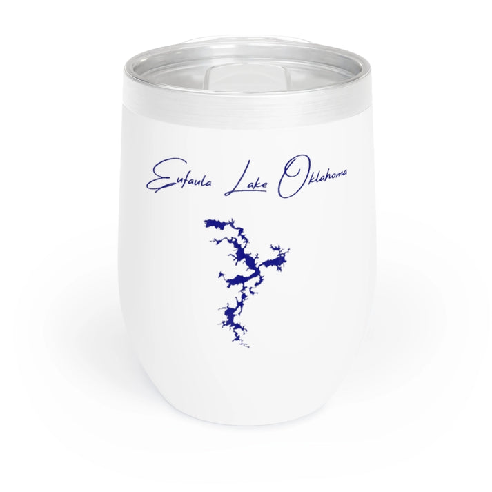 Oklahoma  Eufaula  Lake  Wine  Tumbler  front  position  view  from  front  white.webp