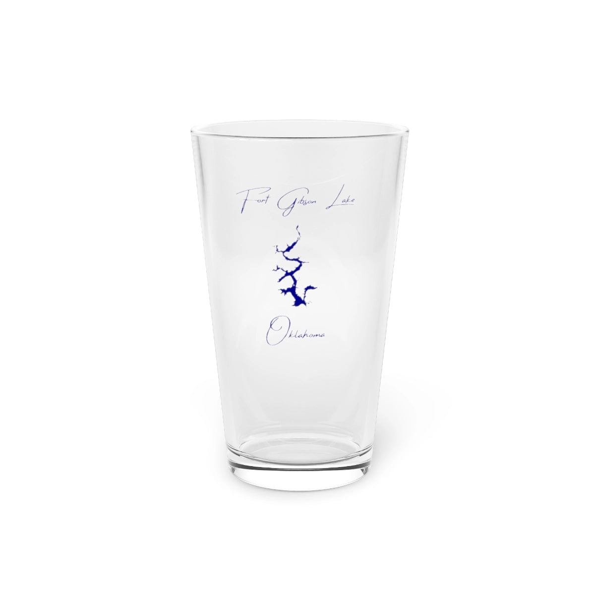 Oklahoma  Fort  Gibson  Lake  16oz  Pint  Glass  front  position  view  from  front  16oz.webp