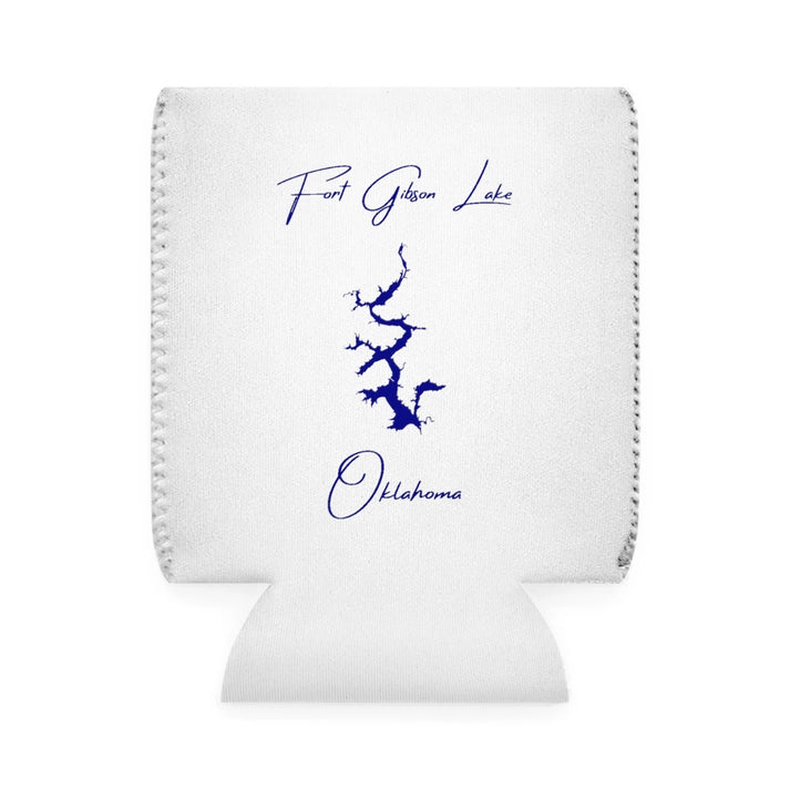 Oklahoma  Fort  Gibson  Lake  Can  Koozie  front  position  view  from  front-1  white.webp