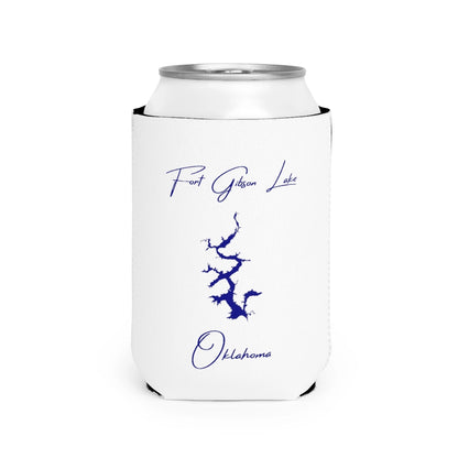 Oklahoma  Fort  Gibson  Lake  Can  Koozie  front  position  view  from  front-2  white.webp