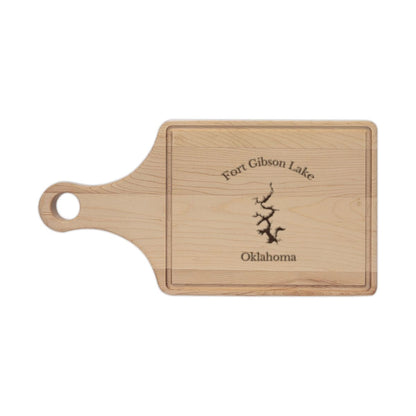 Oklahoma  Fort  Gibson  Lake  Engraved  Cutting  Board  front  position  view  from  front  maple.webp