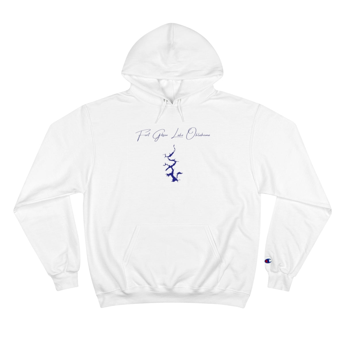 Oklahoma  Fort  Gibson  Lake  Hoodie  front  position  view  from  front  white.webp