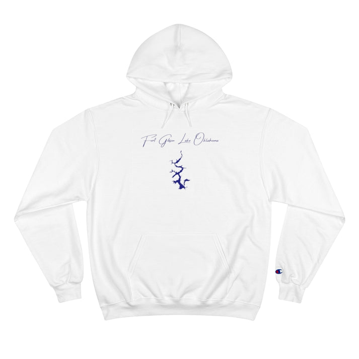 Oklahoma  Fort  Gibson  Lake  Hoodie  front  position  view  from  front  white.webp
