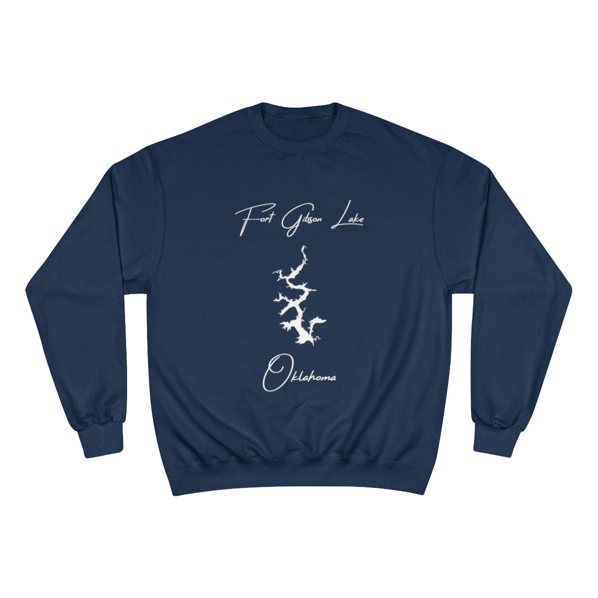 Oklahoma  Fort  Gibson  Lake  Sweatshirt  front  position  view  from  front  navy.webp