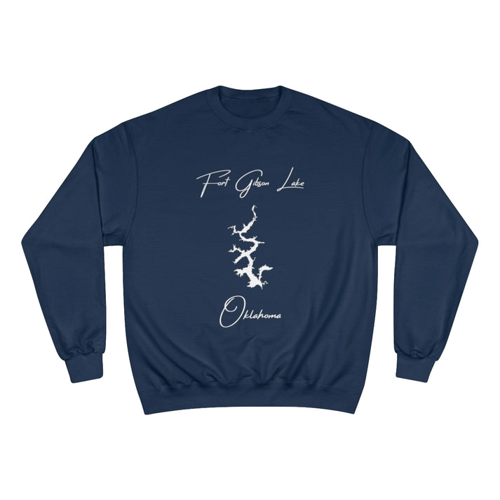 Oklahoma  Fort  Gibson  Lake  Sweatshirt  front  position  view  from  front  navy.webp
