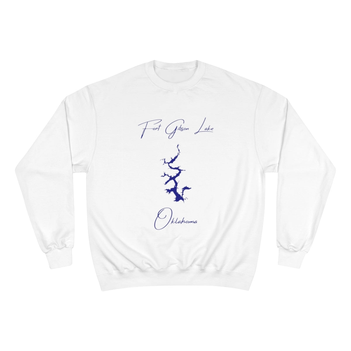 Oklahoma  Fort  Gibson  Lake  Sweatshirt  front  position  view  from  front  white.webp