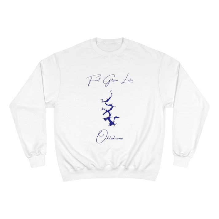 Oklahoma  Fort  Gibson  Lake  Sweatshirt  front  position  view  from  front  white.webp