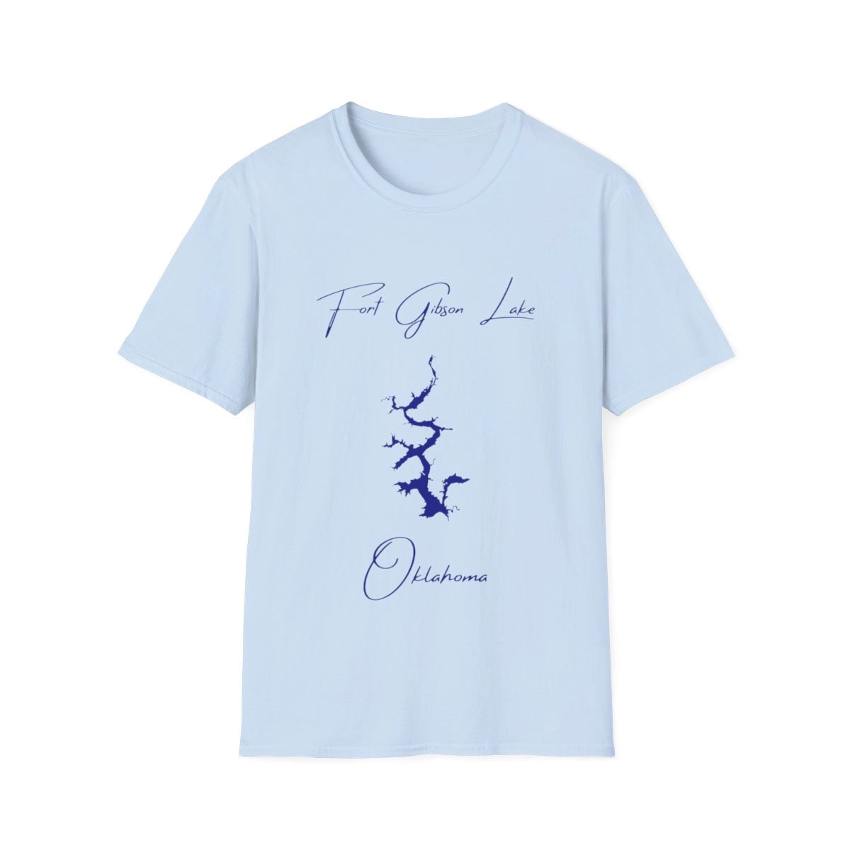 Oklahoma  Fort  Gibson  Lake  T-shirt  front  position  view  from  front  light  blue.webp
