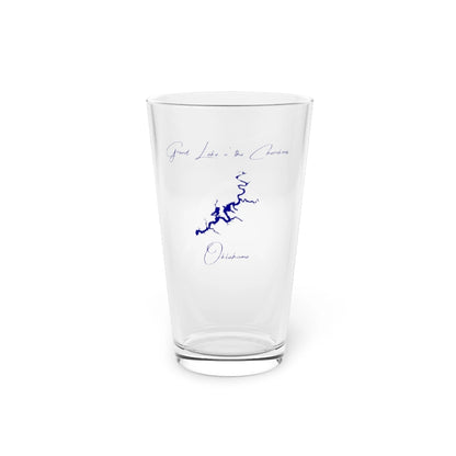 Oklahoma  Grand  Lake  o'  the  Cherokees  16oz  Pint  Glass  front  position  view  from  front  16oz.webp
